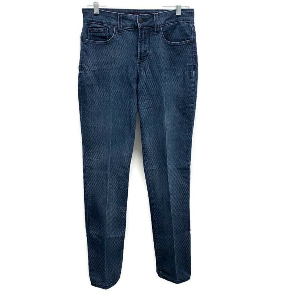 NYDJ Denim w/Geometric Pattern Skinny Jeans